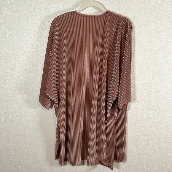 Alchemy Thread Pink Stripe Burnout Cardigan Size Large - Picture 5 of 7